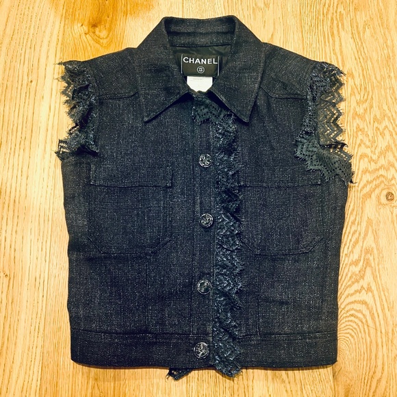 CHANEL, Tops, Chanel Denim Top